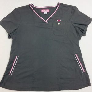 Koi Gray Scrubs Size:L
